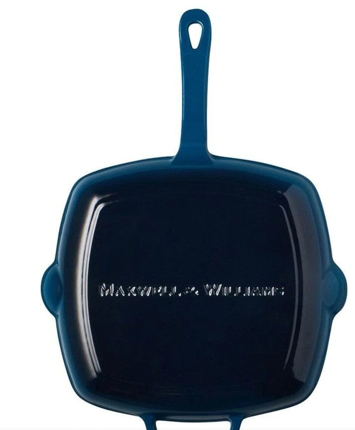Maxwell & Williams Cast Iron Grill Pan 26cm - Midnight Blue Cast Iron Grill Pans The Cooks Kitchen 