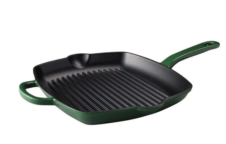 Maxwell & Williams Cast Iron Grill Pan 26cm - English Racing Green Cast Iron Grill Pans The Cooks Kitchen 