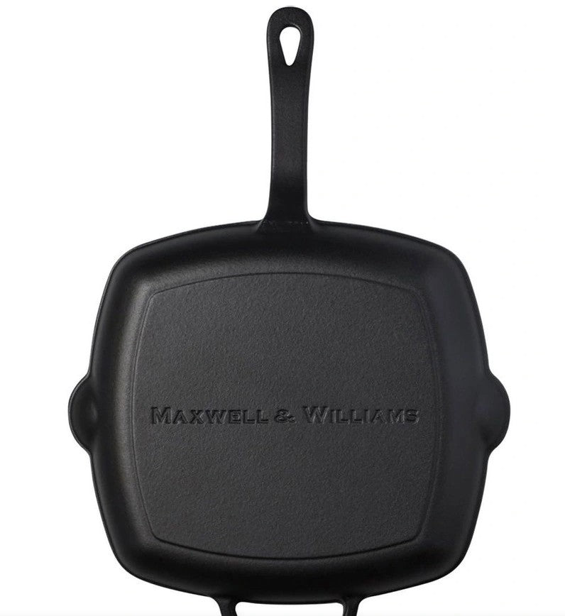 Maxwell & Williams Cast Iron Grill Pan 26cm - Black