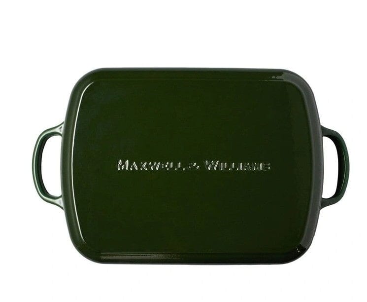 Maxwell & Williams Cast Iron Roaster 34x26cm/5l - English Racing Green Cast Iron Roasting The Cooks Kitchen 