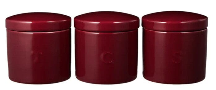 Maxwell & Williams Epicurious Canister Set - 500ml Set Of 3 - Bordeaux Matching Storage Sets The Cooks Kitchen 