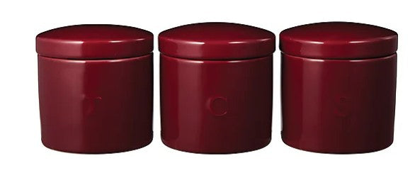 Maxwell & Williams Epicurious Canister Set - 500ml Set Of 3 - Bordeaux