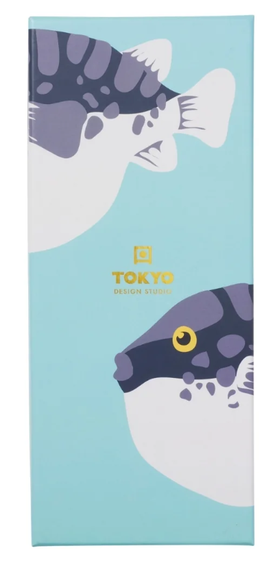 Tokyo Design Studio Blow Fish Chopsticks 4pc With Rest Gift Boxed