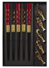 Tokyo Design Studio Sardine Chopsticks 10pc With Rest Gift Boxed 