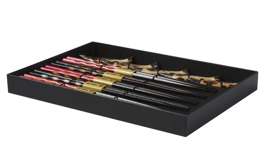 Tokyo Design Studio Sardine Chopsticks 10pc With Rest Gift Boxed 