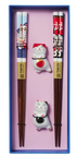 Tokyo Design Studio Neko Cat Chopsticks 4pc With Rest Gift Boxed