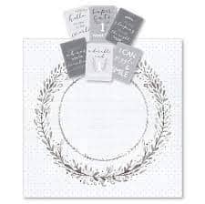 Jiggle & Giggle - Grey Wreath Muslin Blanket & Baby Milestone Photo Cards Children's Giftware The Cooks Kitchen 
