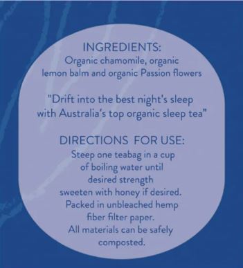 Dreamtime Koala Design - 20 Organic Tea Bags