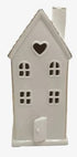 White Ceramic Led Heart House - Large Home Decor The Cooks Kitchen 