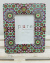 Camilla Ceramic Frame Green Purple - 5x7.5cm