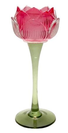 Figgins Stemmed Flower Votive - Fuschia Home Decor The Cooks Kitchen 