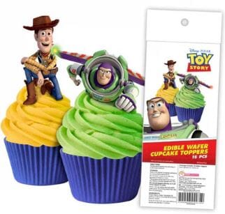 Bakery Sugar Craft Edible Wafer Cupcake Topper 16pcs - Toy Story Edible Decorations The Cooks Kitchen 