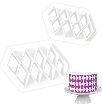 Diamond Lattice Quilting Embosser - 2pc Embossers The Cooks Kitchen Mandurah 