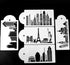 Stencil Set - City Skyline Landscape 5pc Decorating Accessories The Cooks Kitchen 