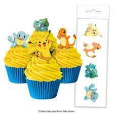 Cake Craft - Pokemon Wafer Toppers 16pc Edible Decorations The Cooks Kitchen 