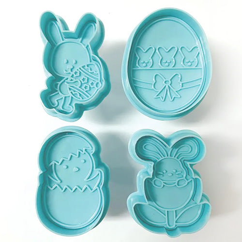 Easter Bunny Plunger Cutter - 4 Piece