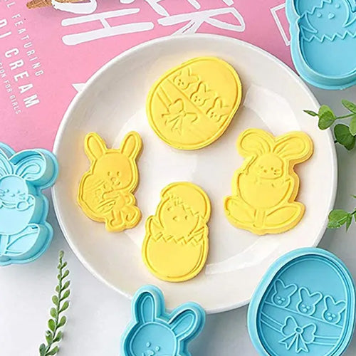 Easter Bunny Plunger Cutter - 4 Piece
