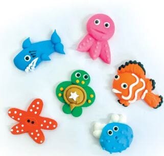 Cake Craft - Large Sea Animals Sugar Decorations - 6pk Edible Decorations The Cooks Kitchen 