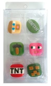 Cake Craft - Minecraft Sugar Decorations 6pc Edible Decorations The Cooks Kitchen 