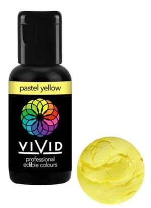 Vivid Gel Colour 21g - Pastel Yellow Colouring The Cooks Kitchen 