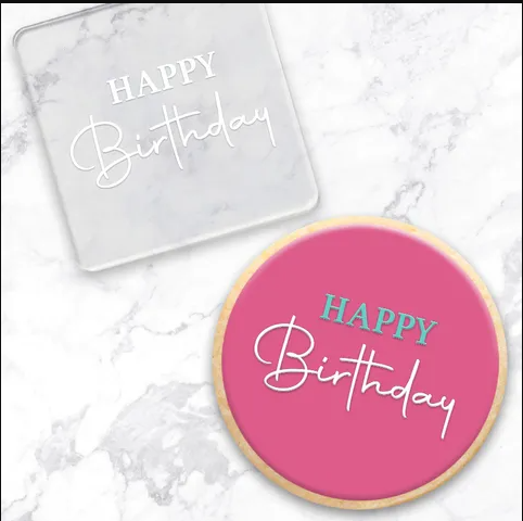 Create-a-cutter Happy Birthday Script Debosser