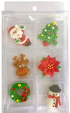 Cake Craft - Christmas Set Sugar Decorations 6pk