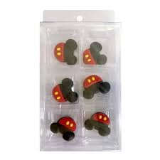 Cake Craft - Mickey Mouse Head - 6pc Edible Decorations The Cooks Kitchen 