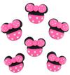 Cake Craft Minnie Mouse Head Sugar Decorations 6pk