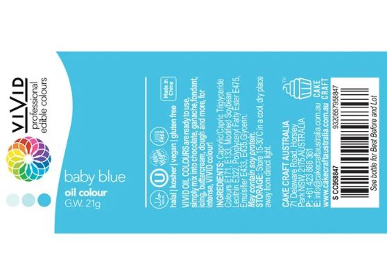 Vivid Baby Blue Oil Colour
