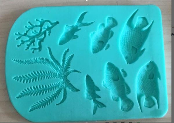 Assorted Fish & Seaweed Silicone Mould