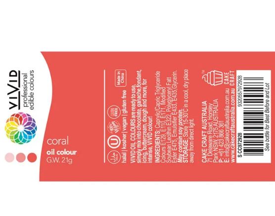 Vivid Coral Oil Colour