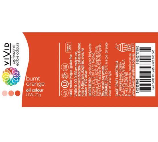 Vivid Burnt Orange Oil Colour