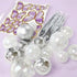 Cake Craft 27pc Set - Clear, White & Silver - Deco Balls, Fans & Butterflies