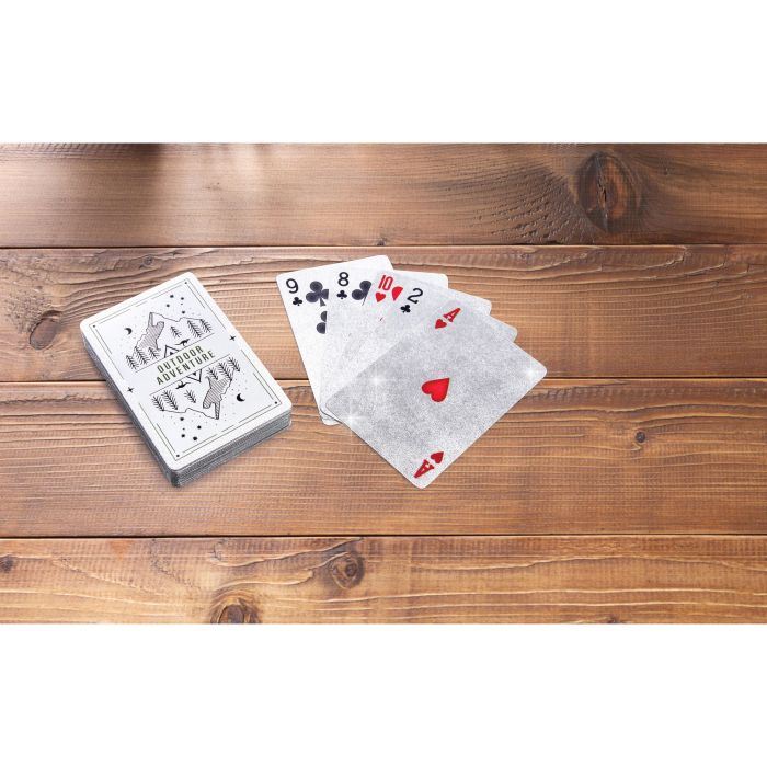 Maverick Waterproof Playing Cards In A Tin Silver 7.1x10x2cm