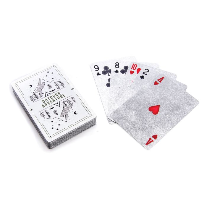 Maverick Waterproof Playing Cards In A Tin Silver 7.1x10x2cm