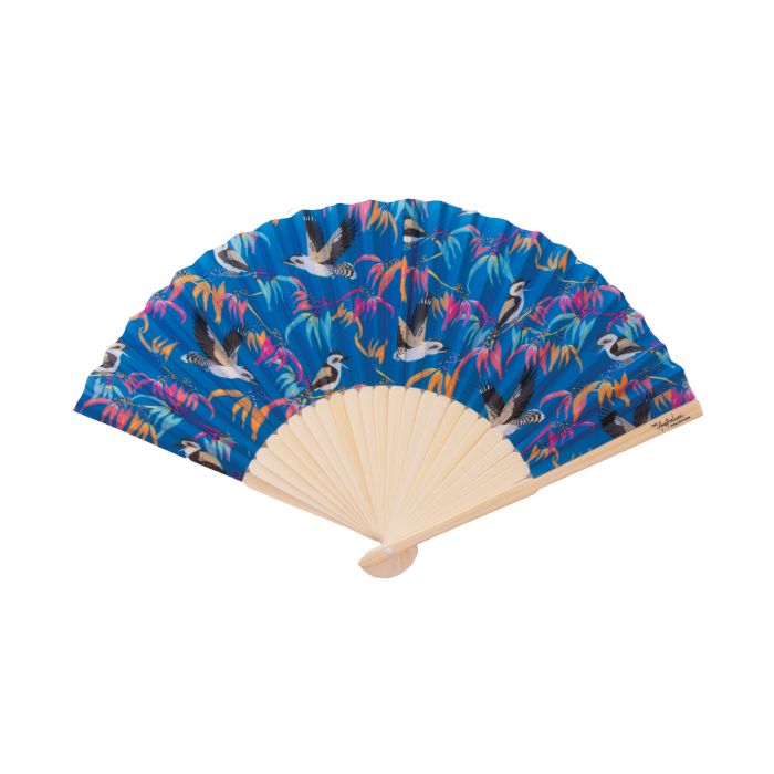 The Australian Collection Bamboo & Fabric Fans  - Birds