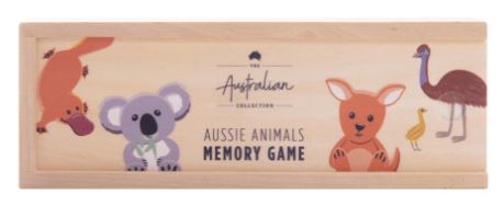 Aussie Animals Wooden Memory Game (matching Pairs)