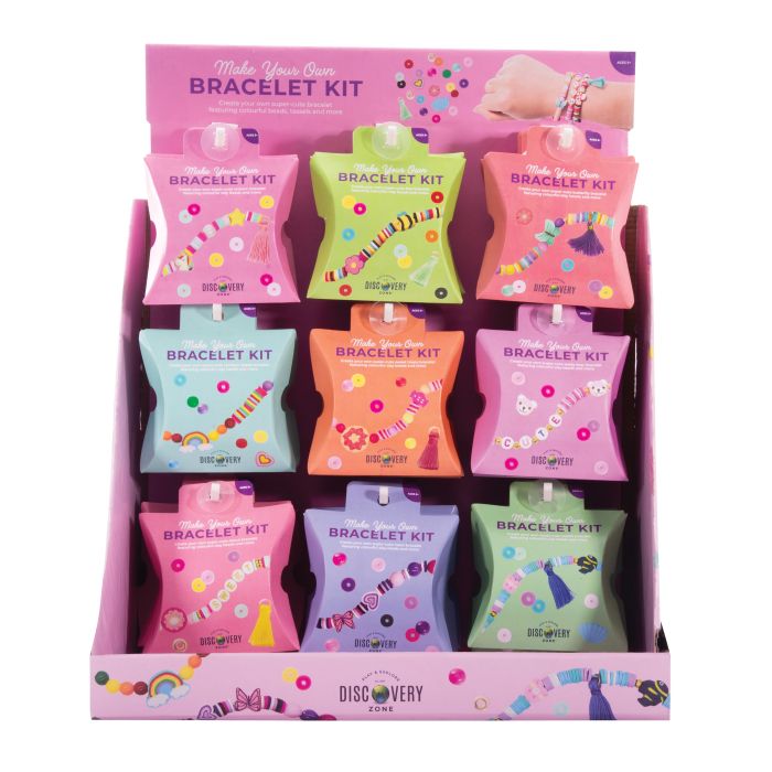 Discovery Zone Make Your Own Bracelet Kit 9 Assorted 10.2x12.2cm