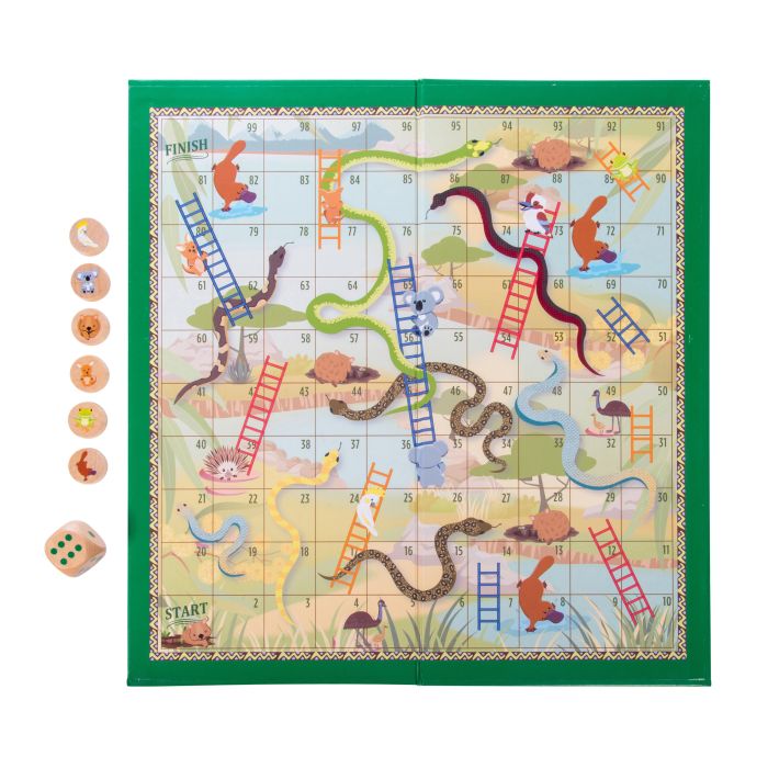 The Australian Collection Aussie Animals Snakes & Ladders 36x0.2x34.5cm