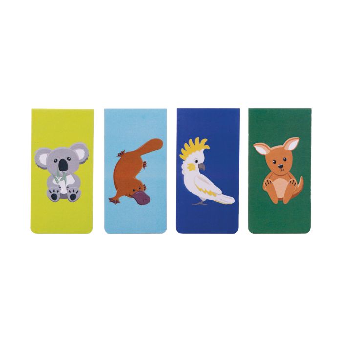 The Australian Collection Aussie Animals Magnetic Bookmarks 4pcs Set