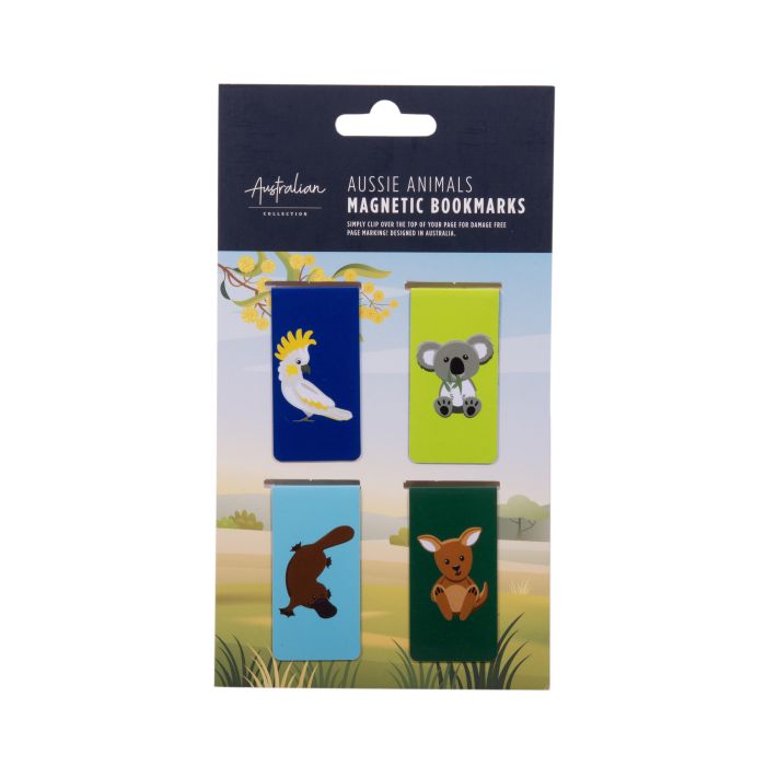 The Australian Collection Aussie Animals Magnetic Bookmarks 4pcs Set