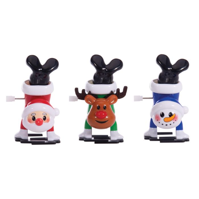 Discovery Zone Wind Up Christmas Sprinters Multi-coloured 4x3x6.5 Cm