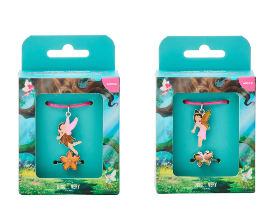 Discovery Zone Mood Ring & Necklace 2pcs Set
