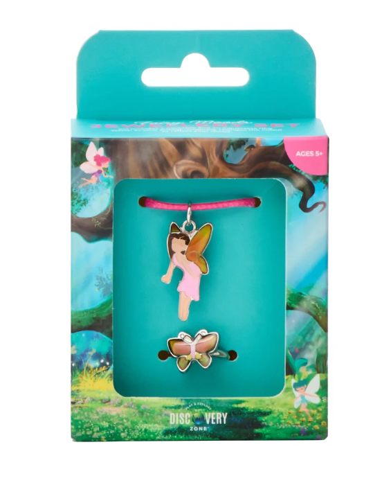 Discovery Zone Mood Ring & Necklace 2pcs Set