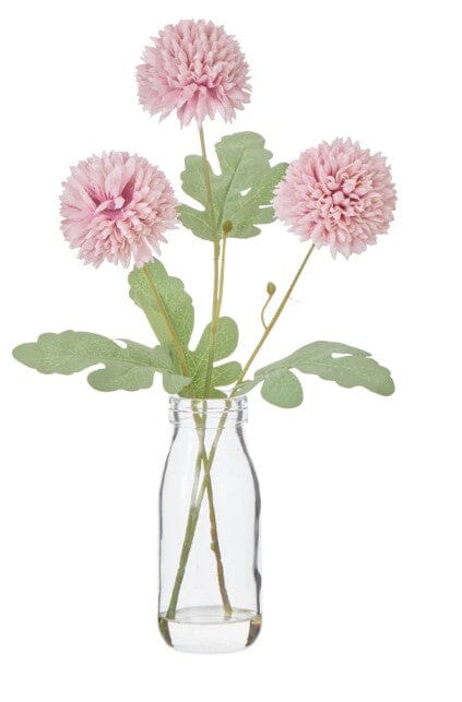 Rogue Kiku In Milk Bottle Pink Artificial Plants The Cooks Kitchen 