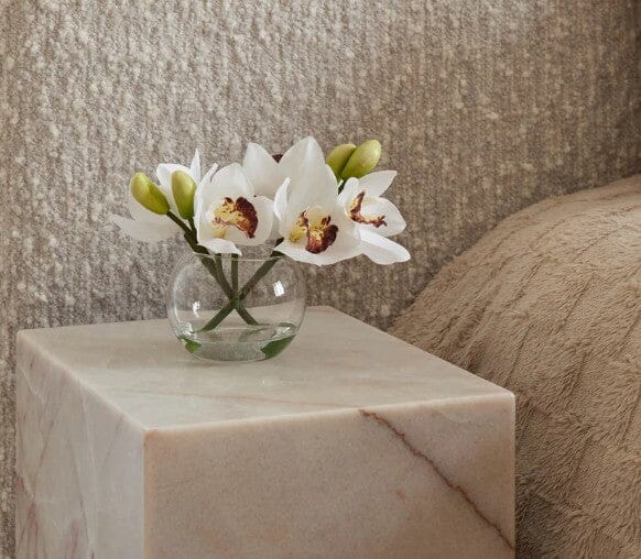 Rogue Cymbidium-glass Vase White Artificial Plants The Cooks Kitchen 