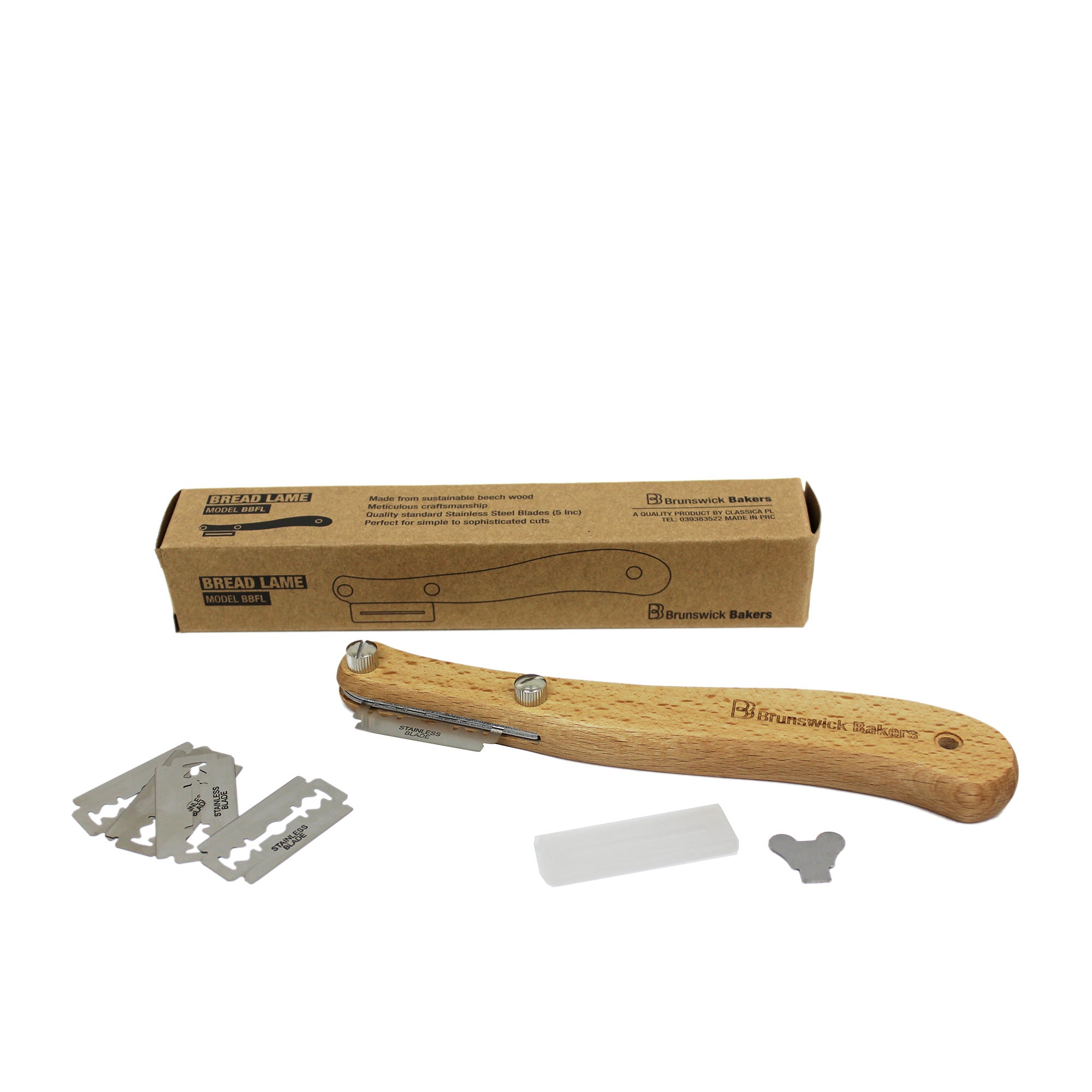 Brunswick Bakers Bread Lame With Wooden Handle