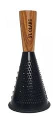 St Clare Acacia Handle With Black Stainless Steel - Grater 25cm Corers & Graters The Cooks Kitchen 