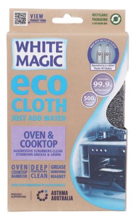 White Magic Microfibre Oven & Cook Top Eco Cloth - Recycled Yarn