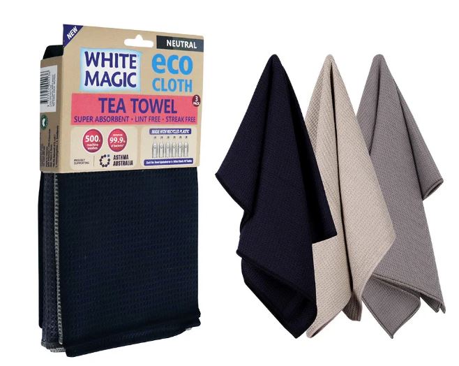 White Magic Tea Towel 3 Pack - Neutral